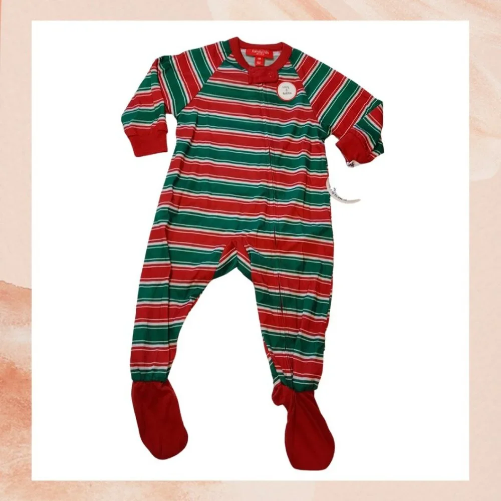 Holiday Full Zip Footy Pajama Jumpsuit - Picture 1 of 1